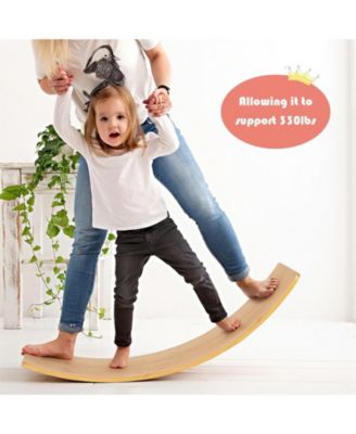 35.5 Inch Wooden Wobble Balance Board for Toddler and Adult