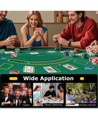 400 Pcs Casino Poker Chip Set with Case, Cards, Dice & Felt