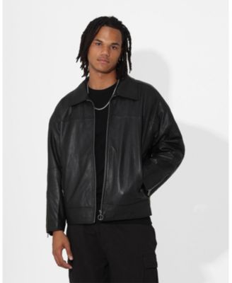 Men's Oversized Leather Bomber