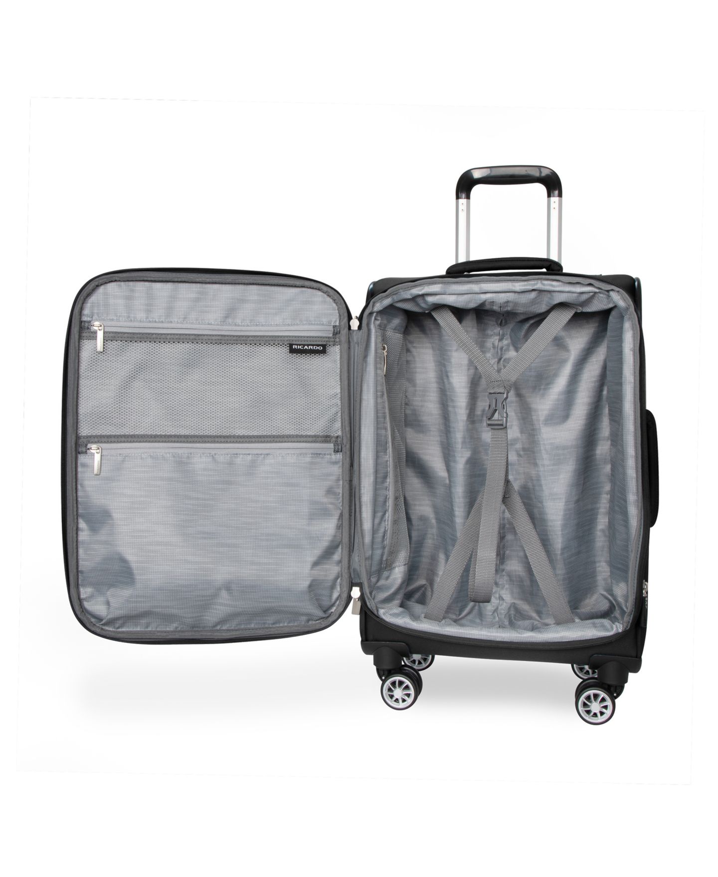 Чемодан Ricardo Torrance Softside 21" Carry-On Spinner Suitcase, цвет: Угольный — фото 7