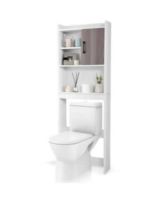 4-Tier Space-saving Toilet Sorage Cabinet with Open Shelves