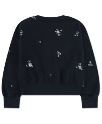 Girls' Logo Print Crewneck Sweatshirt