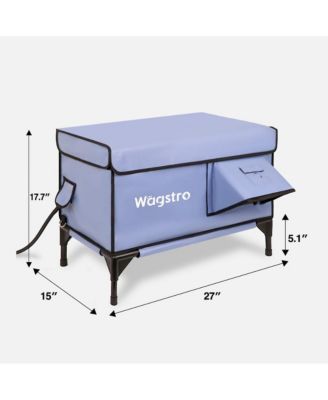 ArcticGuard Outdoor Heated Cat House – Cloud Slate Blue