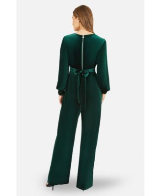 Women's Velvet Long Sleeve Jumpsuit