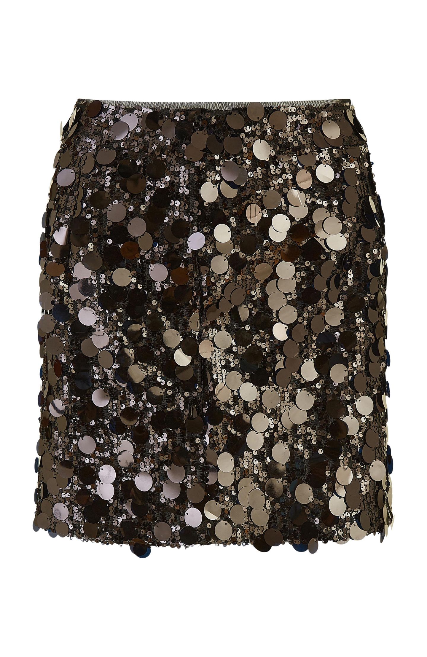 Женская юбка Yumi Big Sequin Mini, цвет: Чёрный — фото 6