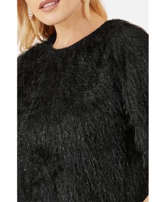 Women's Lurex Fringe Relaxed Fit Top