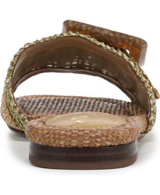 Women's Bambi Raffia Buckle Slide Sandals