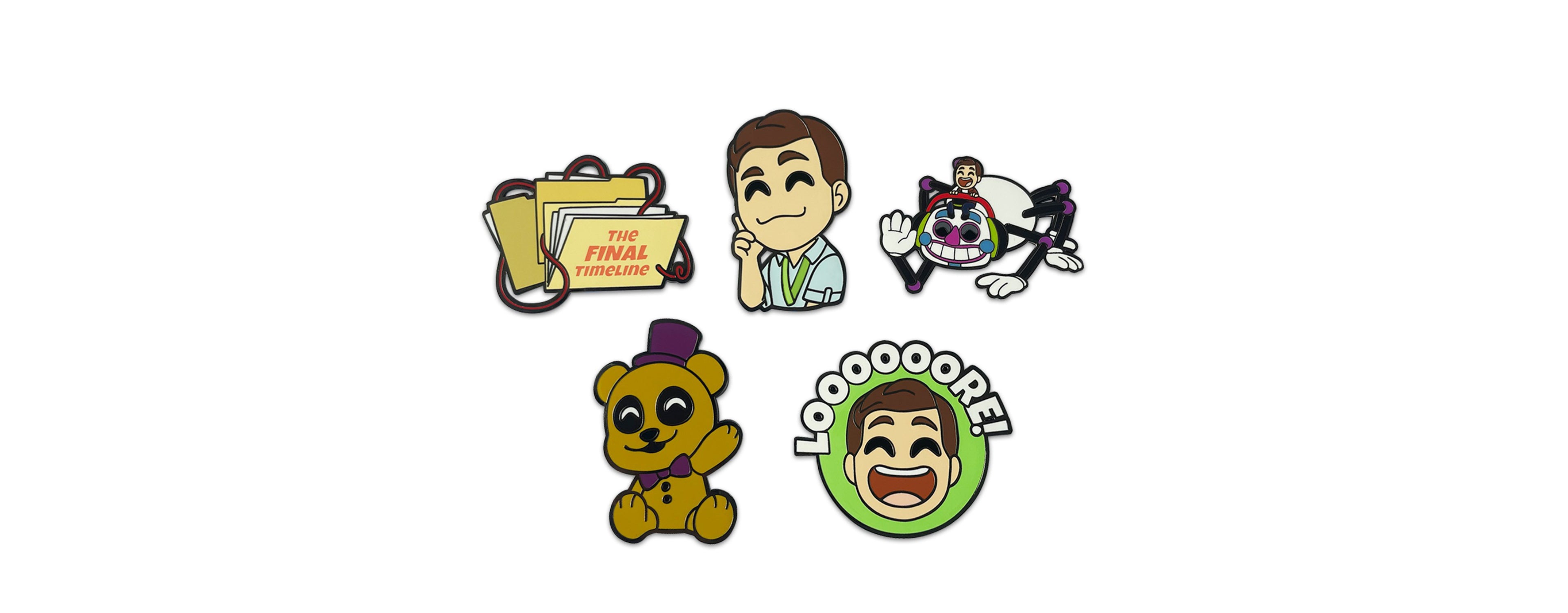 Youtooz: MatPat X Fnaf Enamel Pins [5 Pin Set]