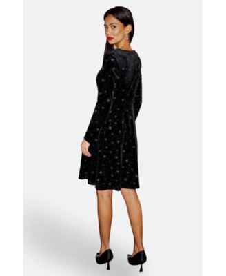 Women's Starburst Foil Print Skater Dress