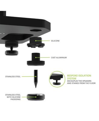 SX30 30" Fillable Speaker Stands with Isolation Feet - Pair (Black)