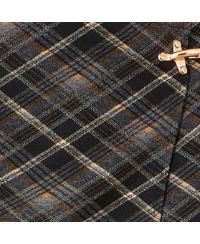 Women's Check Wrap Skirt With Buckle