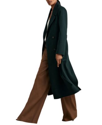 Women's Double-Breasted Blind Seam Wool-Blend Coat