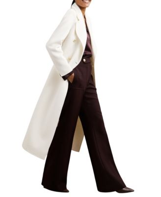 Women's Double-Breasted Blind Seam Wool-Blend Coat