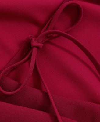 Women's Satin Draped Open-Back Dress