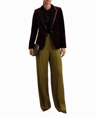 Women's Wide-Leg Pintuck Pants