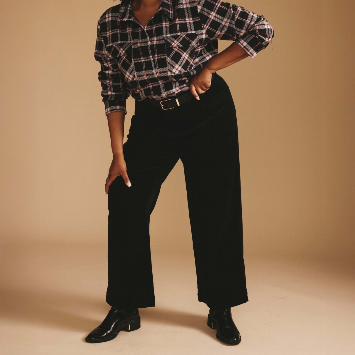 Universal Standard Women's Plus Camila Wide Leg Corduroy Pants