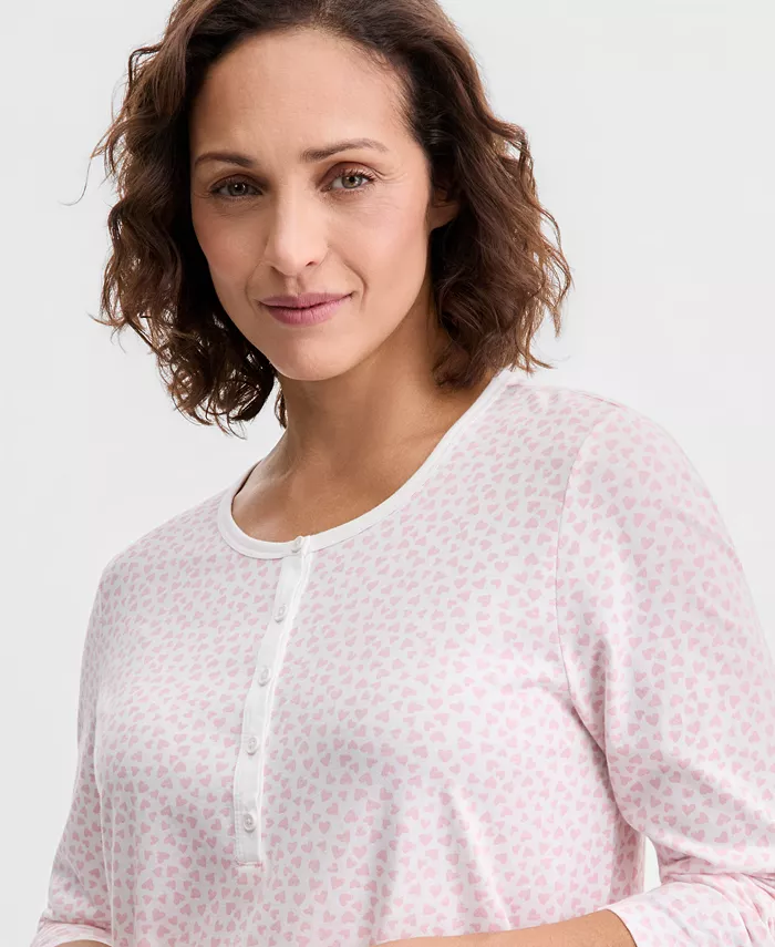 Women's Cotton Long-Sleeve Nightgown - thumbnail 9