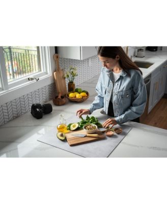 Duo Board - 24x24" Double Sided Surface Board, Iced Concrete/Midnight Cement