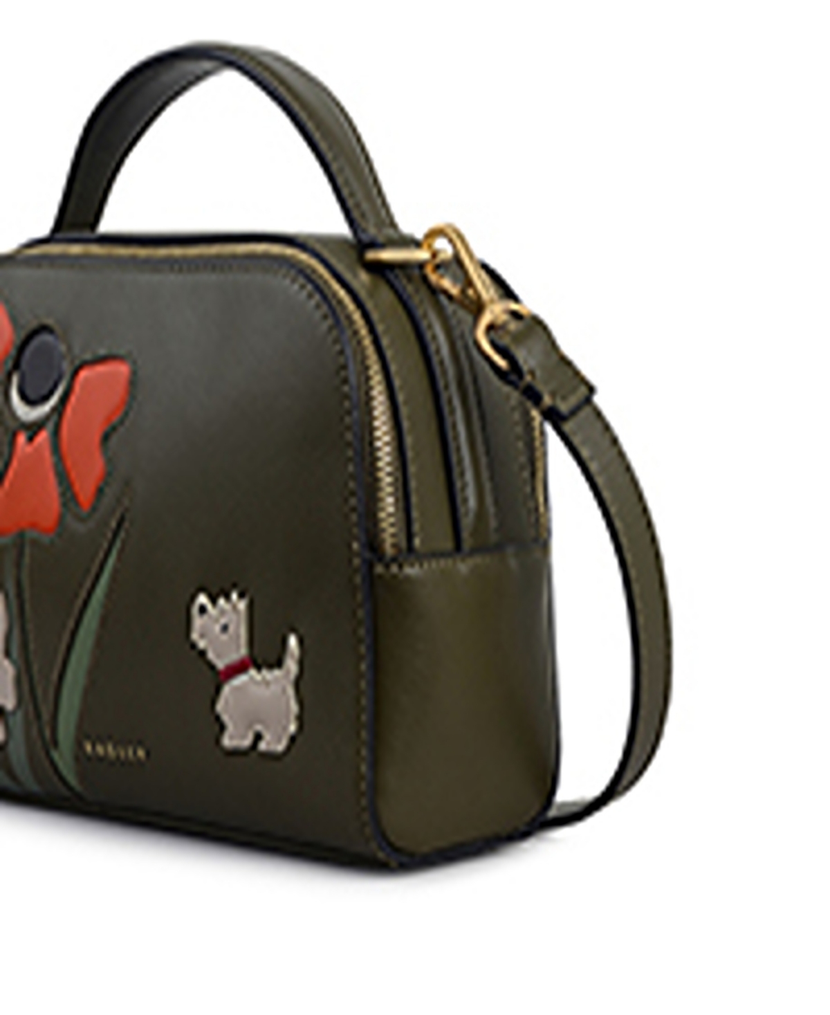 Radley London Floribunda Mini Zip Top Crossbody Bag In Green