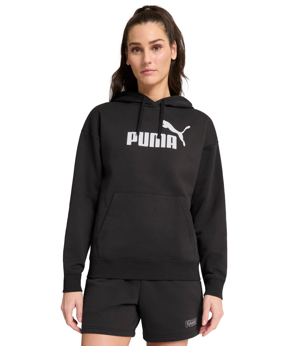 Puma Women's Essential Comfort Long-sleeve Hoodie In Black