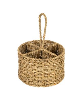 Round Seagrass Multi-Section Caddy