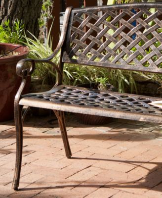 Elmann Antiqued Copper-Finish Bench