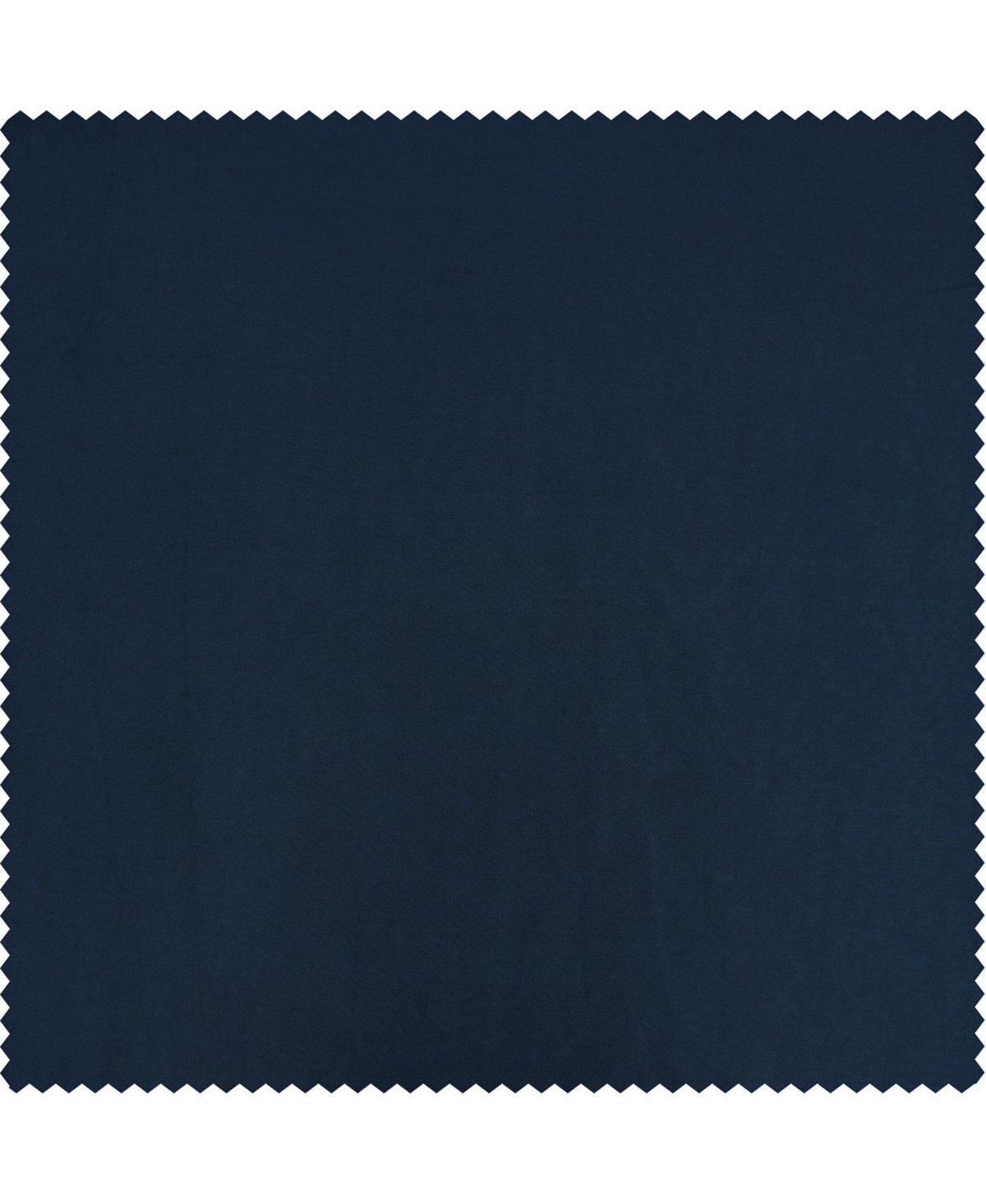 Half Price Drapes Navy Blue Faux Silk Taffeta Blackout Curtain