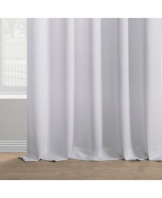 Dove White Italian Faux Linen Room Darkening Curtain