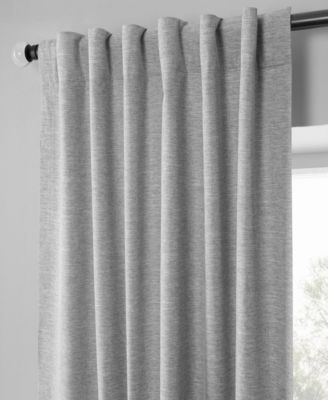 Boho Chic Faux Linen Blackout Curtain Pair (2 Panels)