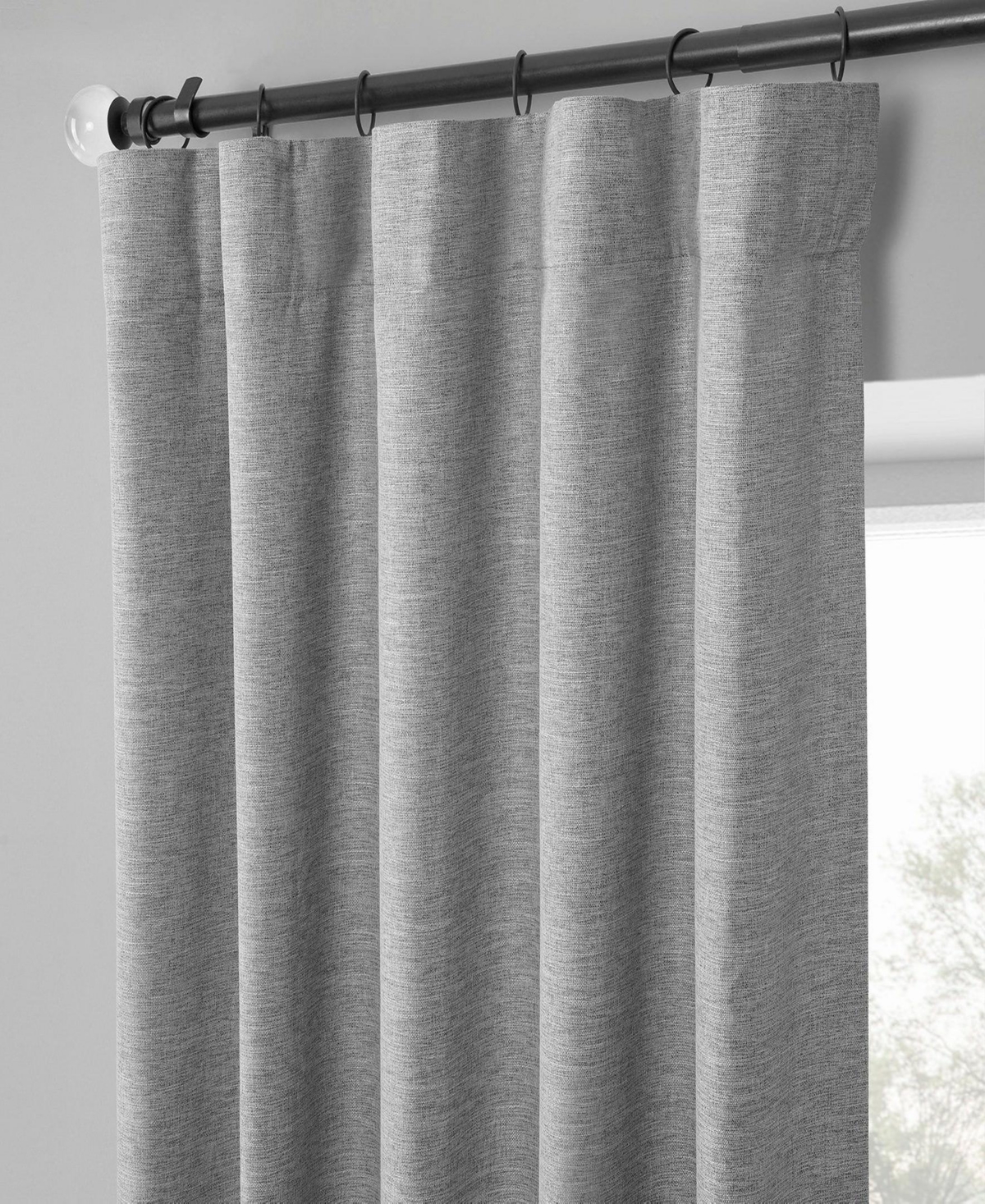 Half Price Drapes Boho Chic Faux Linen Blackout Curtain Pair (2 Panels