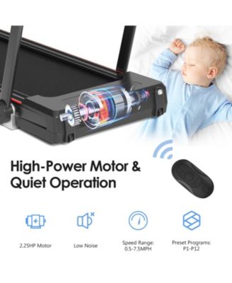 3-in-1 Folding Treadmill with Large Desk and LCD Display