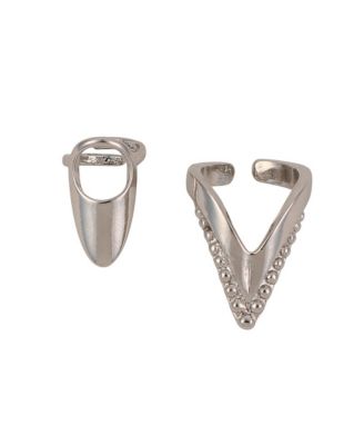 Women's The Piercer Nail Rings - Metallic Silver (Set Of 2)