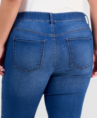 Plus Size Pull-On Shaping High-Rise Bootcut Jeans, Macy's Exclusive