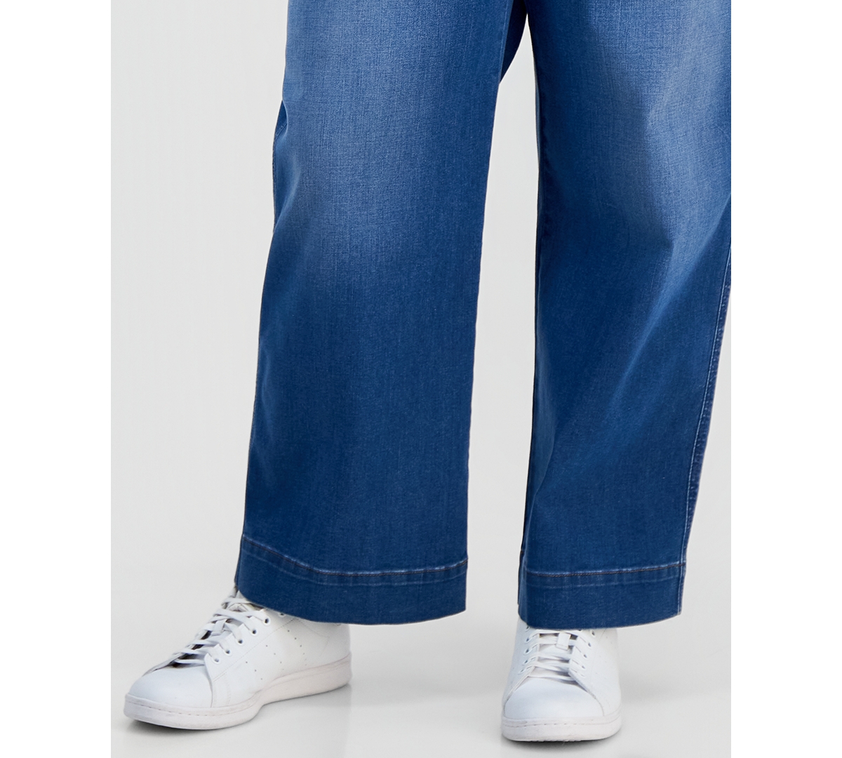Style & Co Plus Pull-On Shaping High-Rise Wide-Leg Jeans