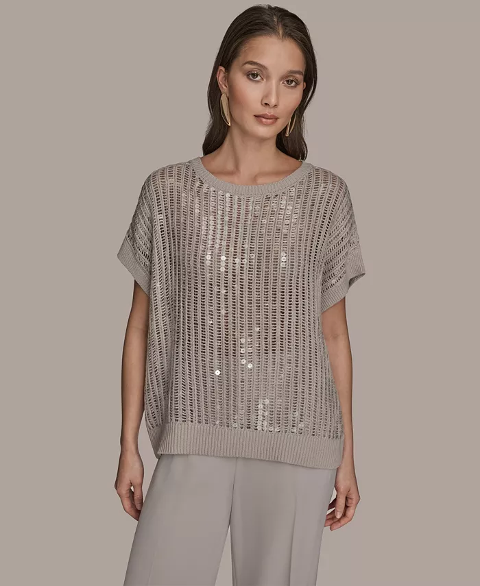 Women's Short-Sleeve Crewneck Sweater