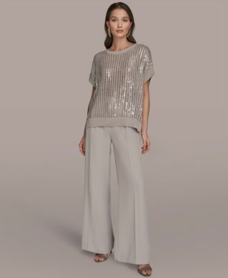 Women's Short-Sleeve Crewneck Sweater