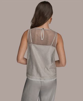 Women's Sleeveless Beaded Top