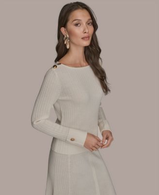 Women's Long Sleeve Button Detail Sweater