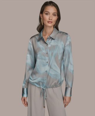 Women's Long-Sleeve Drawstring Top