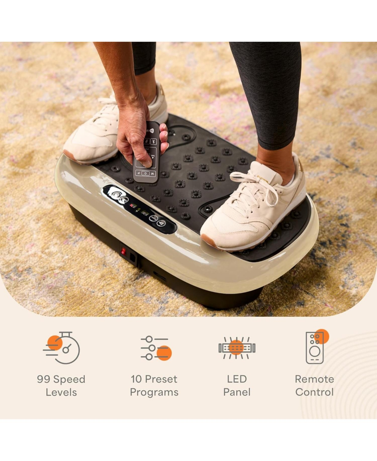 LifePro Mini Vibration Plate Exercise Machine – Full Body Platform for Lymphatic Drainage, Back & Joint Pain Relief