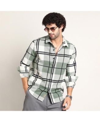 Men's Sage Green Overlap Buffalo Shirt