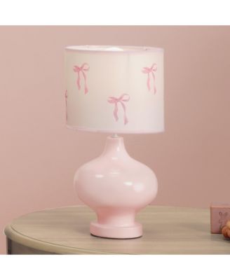 Coquette Floral Aesthetic Pink Bows Lamp with Shade