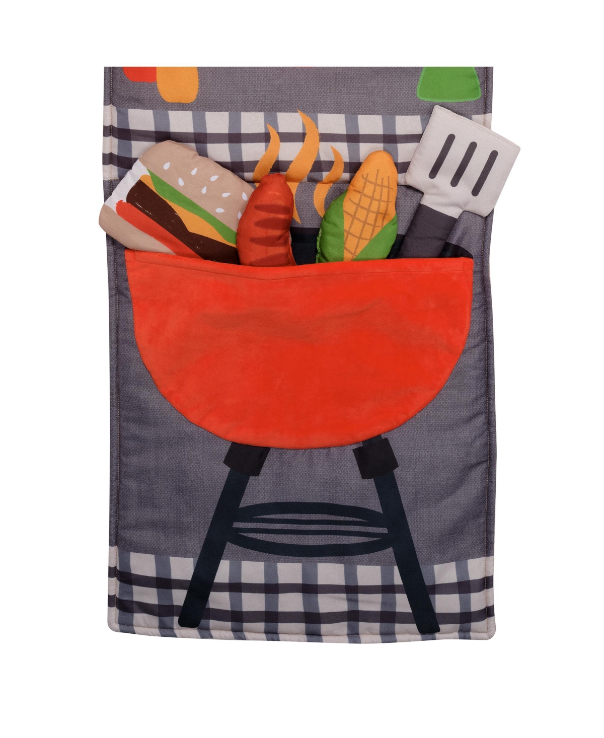 Lambs & Ivy Interactive 2-n-1 Soft Toddler Hamburger/Barbeque Pillow Play Set