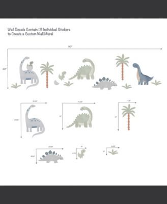 Dino-Might Watercolor Dinosaur Theme Wall Decals/Stickers