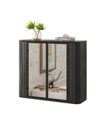 Green Wall-Mounted Bathroom Cabinet with Mirror – Ideal for Bathroom, Living Room, Kitchen & Dining Area