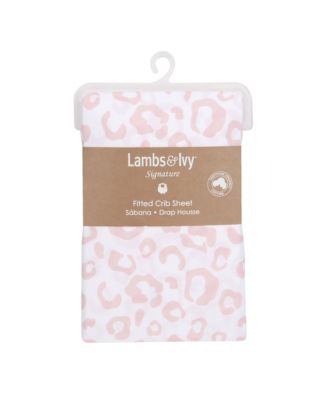 Signature Pink/White Leopard Organic Cotton Fitted Crib Sheet