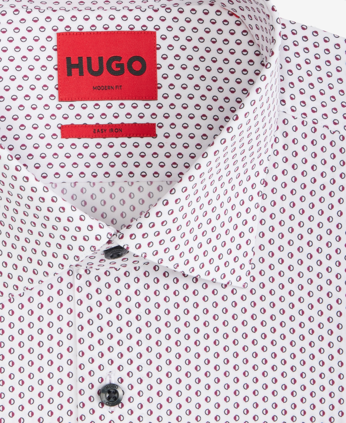 Men's Modern-Fit Circle Print Dress Shirt