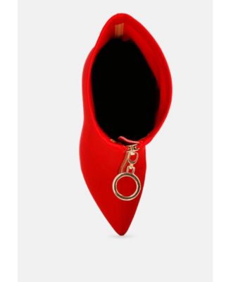 bobbettes block heeled microfiber boot