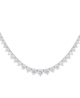 Diamond Graduated Martini Tennis Necklace (10 ct. t.w.) in 14k White Gold