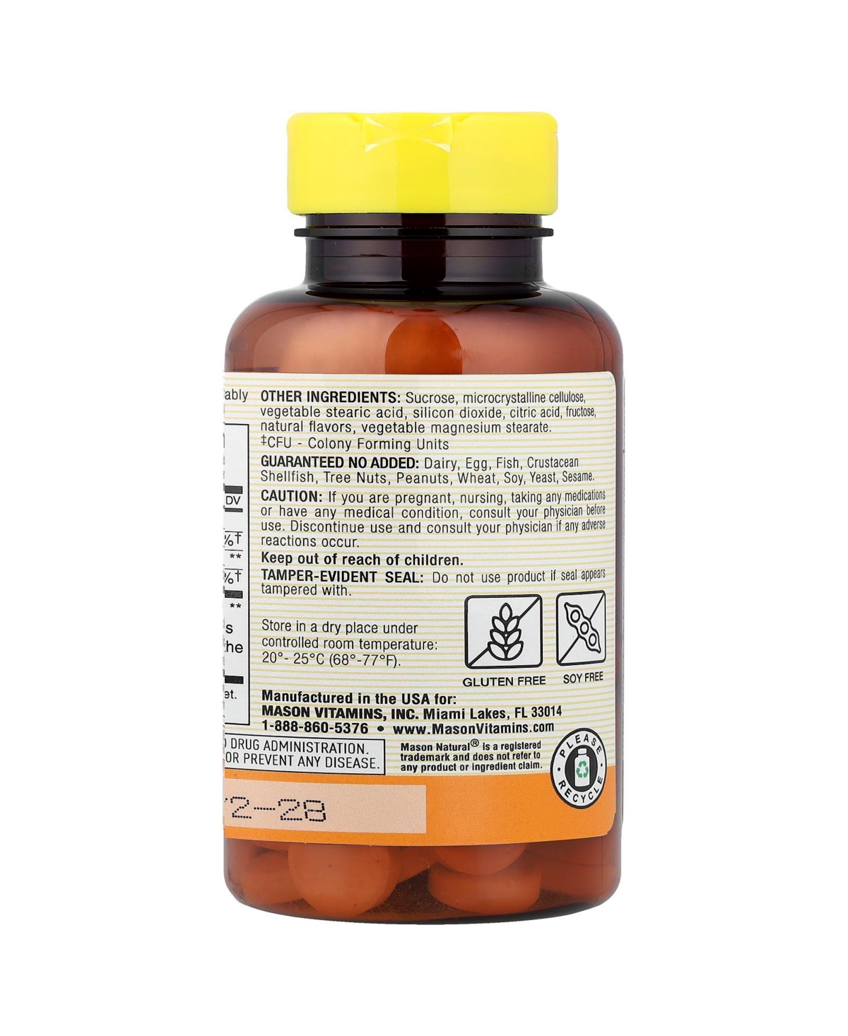 Mason Natural Probiotic Acidophilus with Bifidus 2 Billion Cfu Per Serving- A Healthy